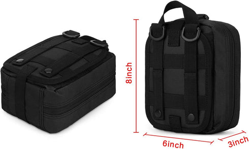 Gonex MOLLE Medical Pouch, EMT First Aid Pouch, Rip-Away IFAK Tactical Utility Pouch for Outdoor Activities (Bag Only)