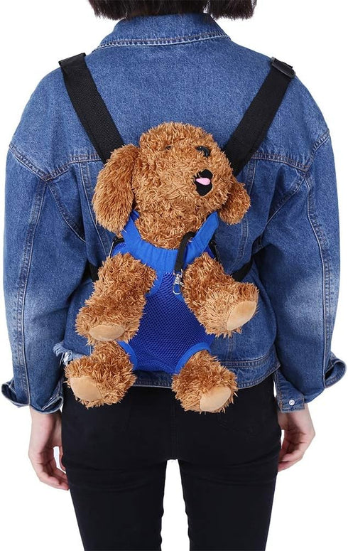 Pet Carrier Backpack, 8 Types Fashionable Pet Dog Five Holes Backpack Front Chest Tote Carrier Net Bag(Dark Blue S) Slings