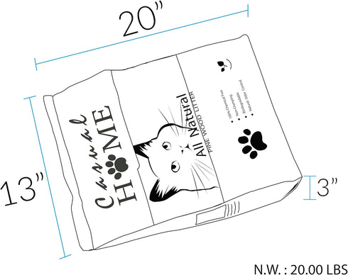 Casual Home 100% Natural Pine Wood Non-Clumping Cat Litter Pellets