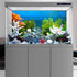 YongFoto Fish Tank Background - 72x24 inch Aquarium Background, River Bed Waterweeds Lake Aquatic Plant Backdrop
