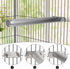 Hypeety Bird Parrot Stainless Steel Stand, 7.19 x 0.75 inch Perch Rod for Cage Accessories