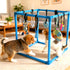 8 Puppy Play Gym with Hanging Toys, Interactive Indoor Jungle Gym ABS Frame with Adjustable Elastic Straps, Little