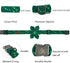 Elegant little tail St. Patrick's Day Dog Collar, Dog Collar with Flower, Green Clover Dog Collar Pet Gift Dog Flower Adjustable Dog Collar for X-Large Dogs