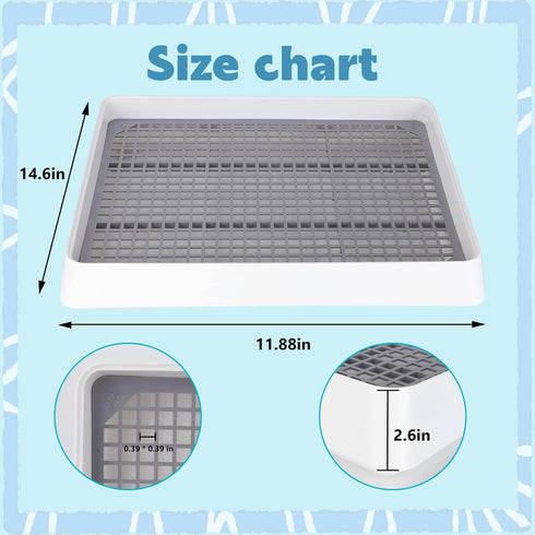 Chinchilla FHTONGE Guinea Pig Litter Box for Cage, Guinea Pigs Litter Pan with Grid, Rectangular Small Amimal Potty