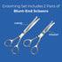 Pet Grooming Scissors Set with Round Tips for Dogs & Cats, Professional Shears for Safe Fur Trimming (Set of 2)
