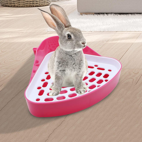 Chinchilla Litewoo Rabbit Litter Box Toilet Bunny Corner Litter Pan Pet Toilet Potty for Guinea Pigs Hamster Ferret
