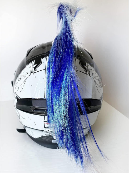 Helmet Mohawk Hawk Cosplay Wig - Real Hair Decorations for Motorcycle Bicycle Ski Helmets