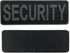 Large Security Patch PVC Subdued 8.5x3 inches for Tactical Vest Jackets Uniforms (Black and Gray)