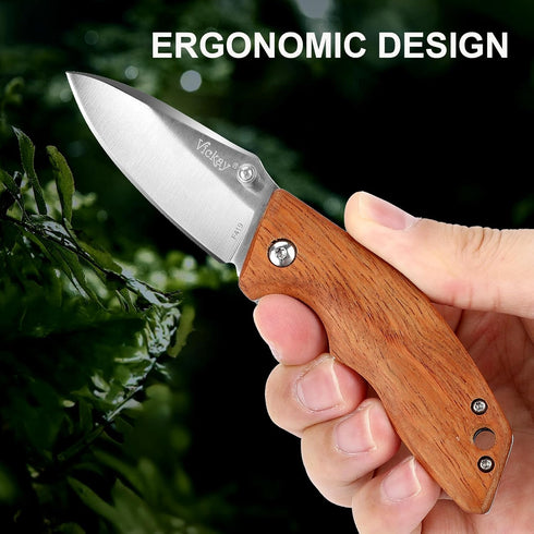Vickay Pocket Knife, 2.75” 8Cr13MoV Stainless Steel Blade, EDC Knife for Hunting, Camping, Hiking, Everyday Carry
