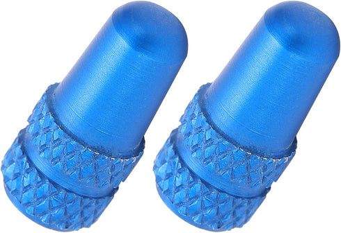 RiToEasysports 2Pcs Aluminium Alloy Bike Valve Stem Accessories for Mountain Bike, Road Bike (Light Blue) and Spare