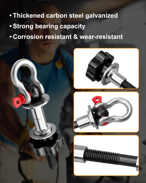 JUFZQO 1-3 inch 2 Upgrade Power Rack Attachments with Convex stainless steel gaskets, Versatile O-Ring Attachment Fit