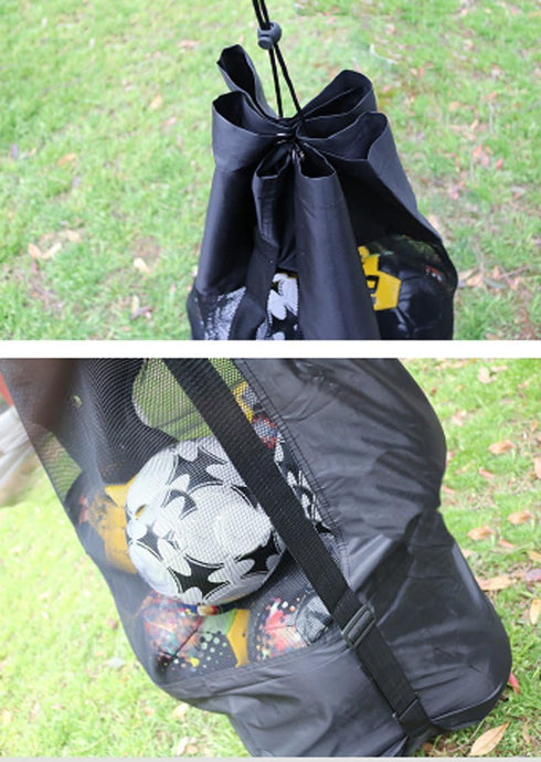 Greenery-GRE Extra Large Mesh Equipment Bag - Adjustable Strap Heavy Duty Holds 15 Soccer Balls
