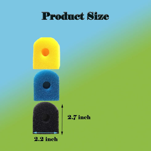 Filter Intake Sponge for Kulife Sponge Filter, 9-Pack for Aquarium Fish Tank