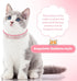 2 Pieces PU Leather Dog Collar, Pink Rhinestone Pet Collar with Flower Pattern, Adjustable Bling Puppy Collar (S:11-13
