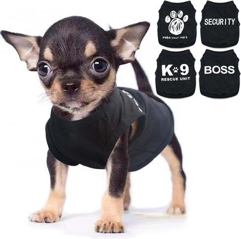 4 Pieces Puppy Clothes Dog Shirt for Small Dogs, Breathable Lightweight Soft Apparel for Teacup Yorkie (Small)