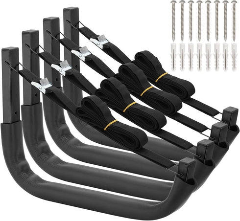 Kayak Storage Hooks, Heavy Duty Wall Mount Garage Hangers for Canoes or Paddleboards