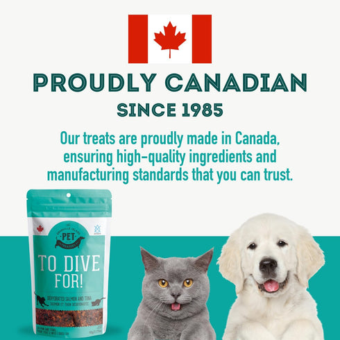 Dehydrated Protein Wild Salmon & Tuna Treat for Dogs & Cats - Slowly Dehydrated Raw Single Ingredient