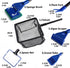 Aquarium Cleaning Kit, Fish Tank Clean Set with Long Handle Brush, 6 Functional Tools for Telescopic Cleaning