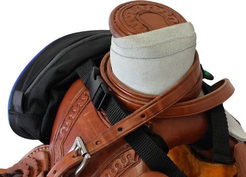 TrailMax 500 Series Saddle Bag - Pommel Pocket for Horse Trail Riding; Western & Endurance Saddles; Cellphone Horn Bag
