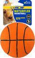 PetSport Naturflex Medium Basketball Latex Ball Dog Toy, Natural Soft Bouncy Squeaky Rubber, Safe for Indoor Play