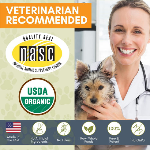 Wholistic Pet Organics Pet Shampoo Concentrate - Herbal Organic Dog Shampoo for Dry, Itchy Skin