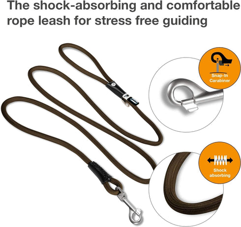 Stretch Comfort Leash Brown L