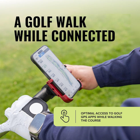 Stripebird 2.0 - Golf Push Cart Mount for Magnetic Accessories (Black) - Push Cart Strap for Quick and Easy Access