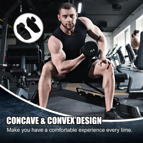 KAAFANG Weight Lifting Gloves for Men Women, Rubber Gym Grips Fingerless Workout Gym Gloves, Anti-Slip Hand Palm