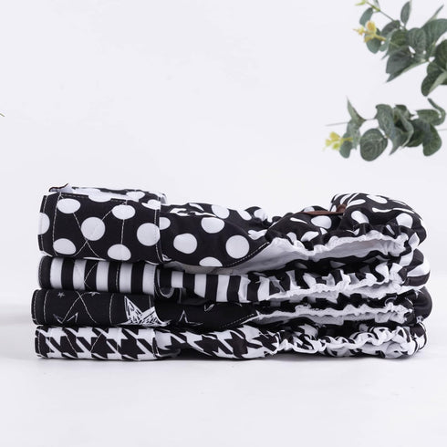 4 Pack FMG01L CuteBone Washable Female Dog Diapers Reusable Doggie Heat Diapers for Period