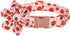 Lionet Paws Dog Collar with Flower, Cute Cotton Adjustable Flower Collar with Metal Buckle for Medium Dog Girl Boy Gift