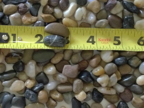 Natural Decorative River Rock Stones, Polished Mixed Pebbles Gravel for Aquariums, Landscaping, Vase Fillers (2.5 LB)