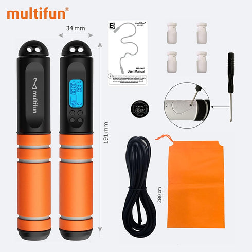 Jump Rope, multifun Speed Skipping Rope with Calorie Counter, Adjustable Digital Counting Jump Rope for Fitness, Workout
