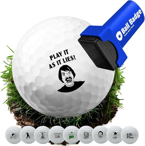 Ball Badge Golf Ball Stamp (The Happy Series), Golf Ball Marker, Reusable