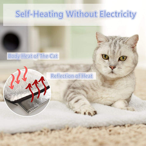 Self Heating Pet Pads, Pet Blanket for Cat/Dog, Self Warming Cushion Mat for Cats Dogs, Ecological Thermal Mat Blanket