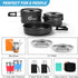 Odoland 16pcs Camping Cookware Mess Kit - Folding Camping Stove, Non-Stick Pots Pan Set for Outdoor Cooking