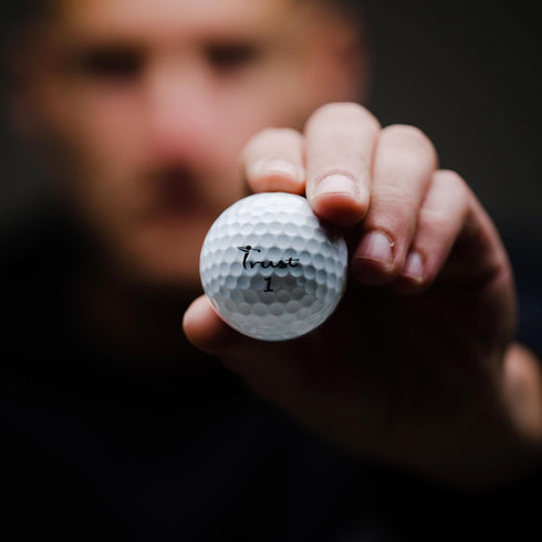 Trust Golf Ball Bison V/X Power, Designed for Professionals, Maximum Distance, Soft Feel, Urethane Cover (White-12/48