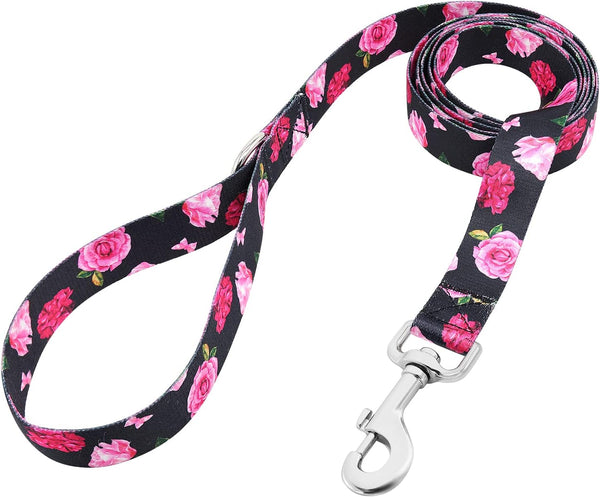 5 ft Black Dog Leash for Medium Breed Dogs, Girl