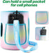 QuiFit 1 Gallon Water Bottle with Straw & Motivational Time Marker, Leak-Proof BPA Free Reusable Jug (Purple/Green)