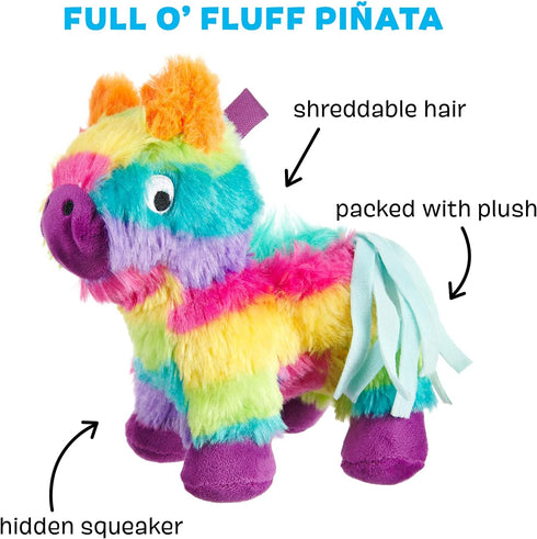 Barkbox Squeaky Dog Toys - Plush and Squeak Chew Toys | Puppy and Pet Toys for Large Dogs (Full O' Fluff Piñata, Large Dog)