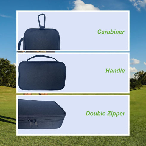 Golf Ball Bag Pouch, Accessory Organizer for Men, Golf Valuables Pouch