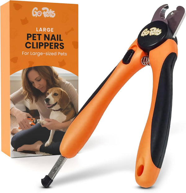 GoPets Dog Nail Clippers, Professional Pet Nail Trimmer for Large Dogs and