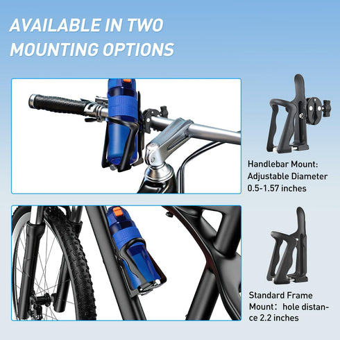 Frokom Motorcycle Cup Holder, Adjustable Bike Water Bottle Holder for 1.95”- 2.75” Handlebar, Universal Size