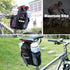 Waterproof Rear Under Seat Bike Saddle Bag, Double Bottle Pouch Bicycle Tail Pocket with Reflective Strip for MTB