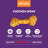 American Sourced Beefhide Bones, 6-7" Dog Chew Treats, Chicken Flavor, 3 Count