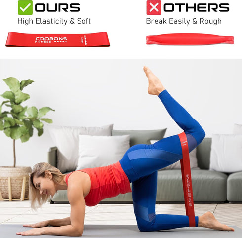 Resistance Bands for Working Out, Exercise Bands for Women & Men, Latex Elastic Bands for Yoga, Pilates, Fitness