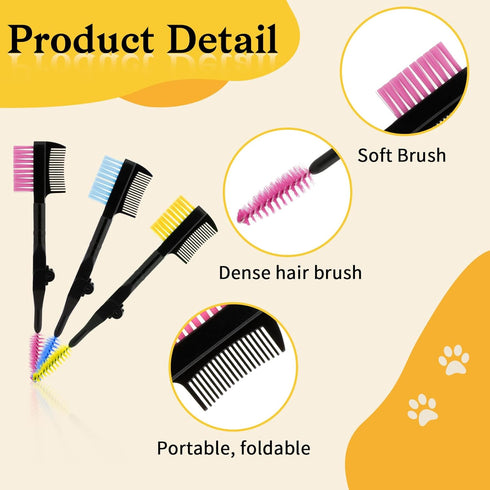 3 Pcs Dog Tear Stain Comb, Eye Cleaning Comb for Pets, Grooming Combs for Removing Crust Mucus and Flea