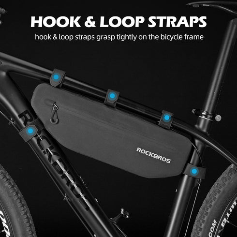 ROCKBROS Waterproof Bike Frame Bag - Triangle Bag for Bicycle Under Top Tube Storage