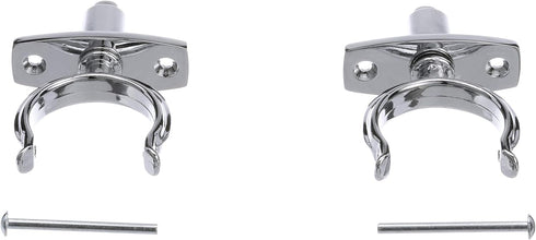 Seachoice Top-Mount Rowlock Set, Chrome-Plated Zinc, Includes 2 Rowlocks with Locking Pins and Sockets