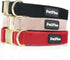 PetiFine Dog Collar and Leash Set, Adjustable Red Velvet Collar, Super Soft with Metal Buckle for Small Medium Large