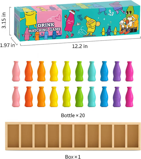 Trozihn 8-12, 2-4 Bottle Color Match Game, Fun Family Board Game for Kids Player Bottle Collision Game for Kids